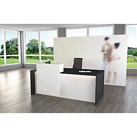 comptoir blanc/anthracite, l. 1800 x P 920 x H 1100 mm