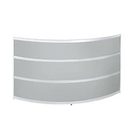 Comptoir d'appoint Tool, rond, l. 1910 x P 850 x H 1100 mm, anthracite/MDF argent