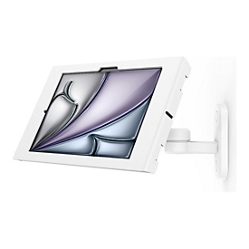 Compulocks Befestigungskit (Gehäuse, VESA-Halterung mit Schwingarm) - Schwenkarm - für Tablett - verriegelbar - Metall - weiß - Bildschirmgröße: 27.94 cm (11")