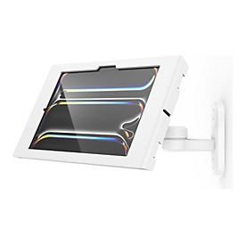 Compulocks Befestigungskit (Gehäuse, Wandmontage) - Schwenkarm - für Tablett - verriegelbar - Metall - weiß - Bildschirmgröße: 27.9 cm (11")