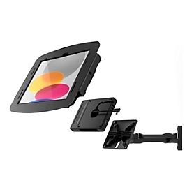 Compulocks iPad Pro 12.9" (3-6th Gen) Space Enclosure Swing Wall Mount Plus Hub - Gehäuse - Schwenkarm - für Tablett - Plus Hub - verriegelbar - Schwarz - Bildschirmgröße: 32.8 cm (12.9")