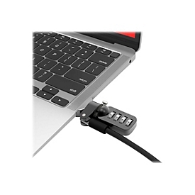 Compulocks MacBook Air 2019-2022 Lock Adapter With Combination Lock - Sicherheitsschlossadapter - mit Combo-Kabelschloss - Silber