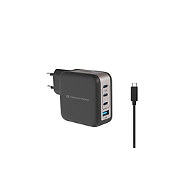 Conceptronic 4-Port 100W GaN USB PD Charger with USB-C Charging Cable - x 3 - USB-a 1
