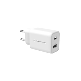 Conceptronic ALTHEA 2-Port 33W USB PD-PPS-Ladegerät - QC 3.0 - Drinnen - AC - 3,3 V - Weiß