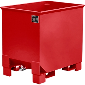 Container voor routetreinen type CS 30, 3-voudig stapelbaar, capaciteit 0,3 m³, tot 500 kg, vuurrood RAL 3000
