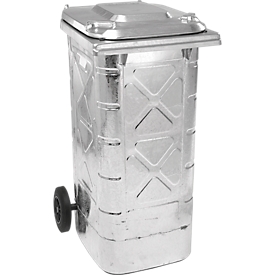 Contenedor de basura 240 l, galvanizado