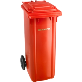 Contenedor de basura GMT, 140 l, móvil, rojo