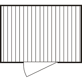 Contenedor para material MC 1300, galvanizado, desmontado, con suelo de madera