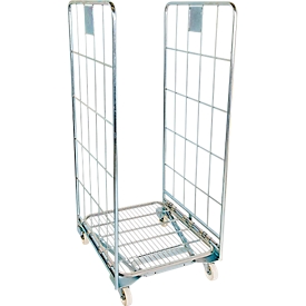 Contenedor rodante encajable, bilateral, capacidad de carga 500 kg