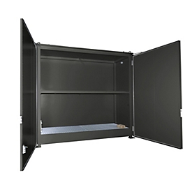 Conteneur à rayons isolés BAUER CEH 36-2, acier, porte à deux battants, L 3850 x P 1500 x H 3550 mm, gris