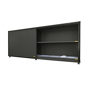 Conteneur à rayons isolés BAUER CEH 81-2, acier, porte coulissante, L 8400 x P 1550 x H 3190 mm, gris