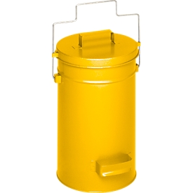 Conteneur de sécurité avec couvercle, jaune
