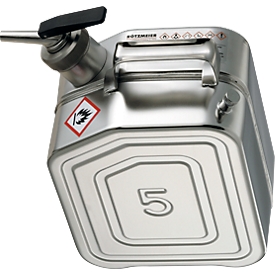 Conteneur de sécurité, en inox, 5 l, L 130 x P 200 x H 310 mm