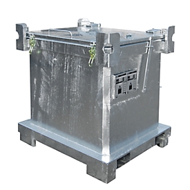 Conteneur pour déchets dangereux BAUER SAP 800-3, en tôle d'acier, galvanisé à chaud, empilable, L 1200 x P 1000 x H 1053 mm