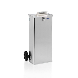 Conteneur pour destruction de documents D1009/120 H, volume 120 L, avec roulettes, fente 420 x 27 mm