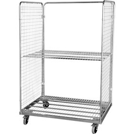 Conteneur sur roulettes en acier 800 x 1200mm, 2 côtés