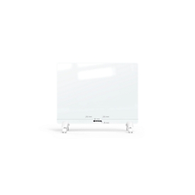 Convecteur GLASKON 1000, 1000 W, façade en verre, fonction tactile LCD, minuterie 24 h/semaine, détecte les fenêtres ouvertes, IP24, mobile/mural, blanc