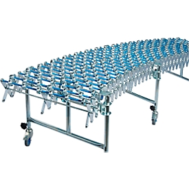 Convoyeur à petits rouleaux à ciseaux, largeur de convoyeur 400 mm, avec 3 supports