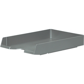Corbeille à courrier Biella Parat-Plast, pour documents jusqu'à C4, L 350 x l 245 x H 60 mm, gris
