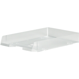 Corbeille à courrier Biella Parat-Plast, pour documents jusqu'à C4, L 350 x l 245 x H 60 mm, transparent incolore