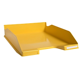 Corbeille à courrier Exacompta BEE BLUE Combo-Midi, pour documents au format A4+, empilable, porte-étiquette, plastique, jaune safran, 6 pièces