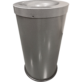 Corbeille à papier Cocorito, ignifuge, capacité de 50 litres, avec couvercle, gris foncé