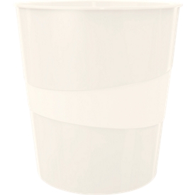 Corbeille à papier WOW LEITZ®, 15 L, blanc perlé