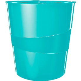 Corbeille à papier WOW LEITZ®, 15 L, bleu pétrole
