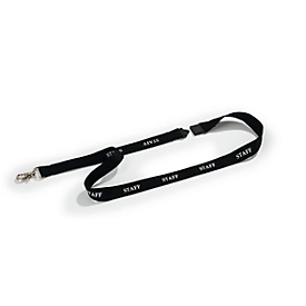 Cordon imprimé « STAFF » DURABLE, avec fermoir de sécurité et mousqueton, L 440 x l. 20 mm 10 p.