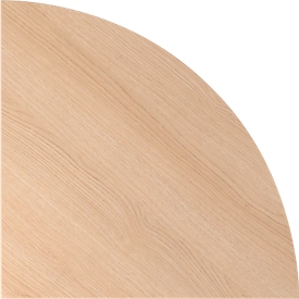 Corner panel ULM, rounded, W 800 x D 800 mm, oak finish