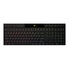 CORSAIR Gaming K100 AIR RGB - Tastatur - extrem schlank - Hintergrundbeleuchtung - kabellos - USB, Bluetooth 4.2