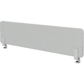 Countertop acoustic partition Wall with adapter, 30 mm thick, W 800 x H 400 mm, light gray