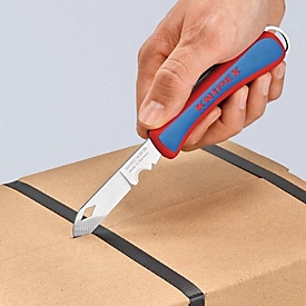 Couteau pliant d'électricien, longueur 120 mm, lame repliable, modèle SB, KNIPEX