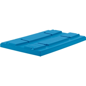 Couvercle A 1208 PP, pour bacs pour petites pièces, l. 1200 x P 800 mm, bleu clair