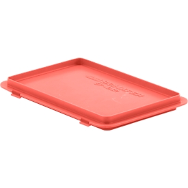 Couvercle avec crochets pour bac EURO EF-D 32 H, rouge