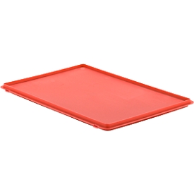 Couvercle avec crochets pour bac EURO EF-DH 64, rouge