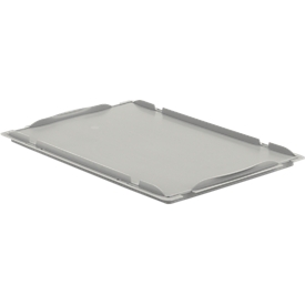 Couvercle D64 pour bacs EURO LTB/ELB, 600 x 400 mm, gris
