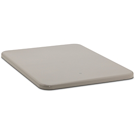 Couvercle plat pour bac rectangulaire, 1100 L, gris