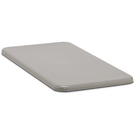Couvercle plat pour bac rectangulaire, 200 L plat, gris