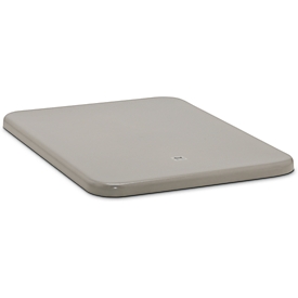 Couvercle plat pour bac rectangulaire, 550 L/700 L, gris