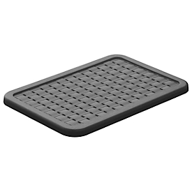 Couvercle pour panier de rangement Rotho COUNTRY avec volume 6 l &amp; format A5, L 284 x l 190 x H 13 mm, polypropylène, anthracite