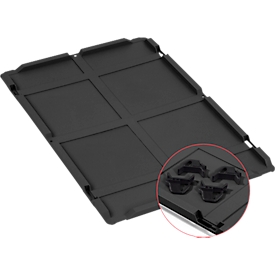 Couvercle série Economy pour bac Euro - en plastique recyclé - 600 x 400 mm - anthracite - notre marque Schaefer Shop Pur