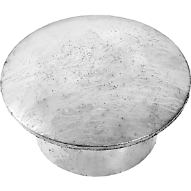 Cover cap for ground sleeve, hot-dip galvanised