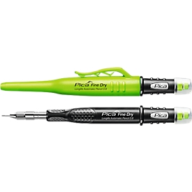 Crayon Pica Fine Dry Longlife Automatic Pencil 0.9, diamètre des mines 0,9 mm, avance automatique des mines, protection contre la poussière/l'humidité, avec 5 mines dureté HB
