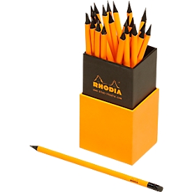 Crayons Clairefontaine, HB, forme triangulaire, gomme, orange