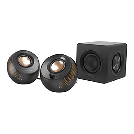 Creative Labs Creative Pebble X Plus - Lautsprechersystem - für PC - 2.1-Kanal - kabellos - Bluetooth - 15 Watt (Gesamt)