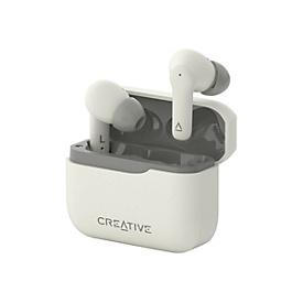 Creative Zen Air Plus - True Wireless-Kopfhörer mit Mikrofon - im Ohr - Bluetooth - aktive Rauschunterdrückung - Cremefarben