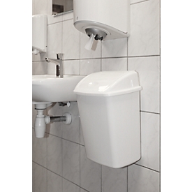 Cubo de basura de pared 15 l, blanco