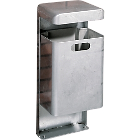 Cubo de basura de pie, 35 l, galvanizado