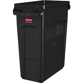 Cubo de basura Slim Jim®, plástico, capacidad 60 l, negro